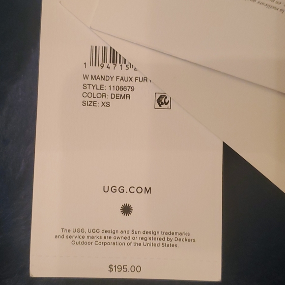 Nwt ugg mandy faux fur jacket deep teal - Picture 7 of 9